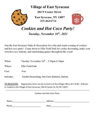 Cookies & hot Coco Party
