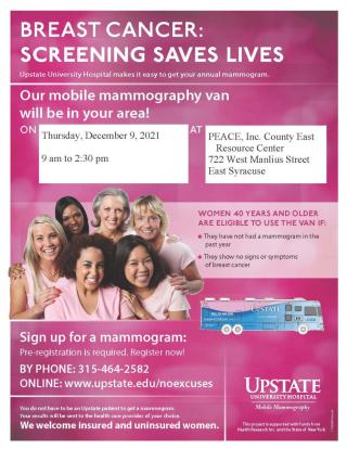  Mobile mammography clinic in East Syracuse