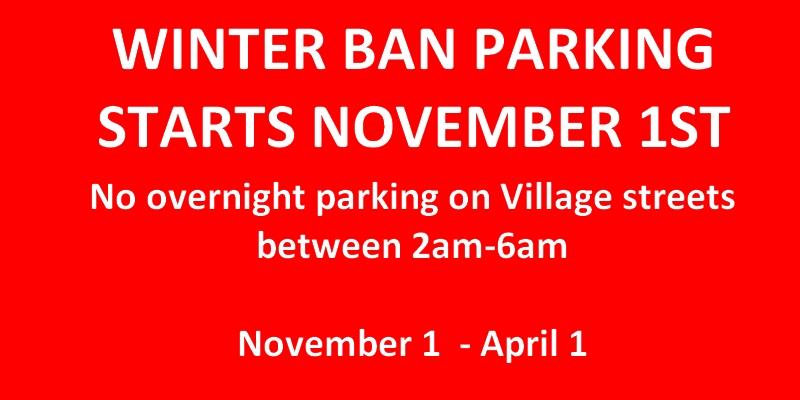 Winter Ban Parking